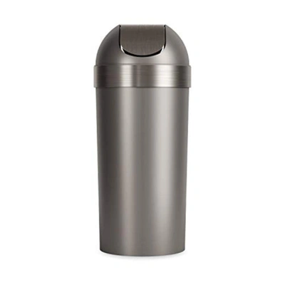 Umbra Venti Swing-top 16.5-gallon Kitchen Trash Large, 35-inch Tall Garbage Can In Grey