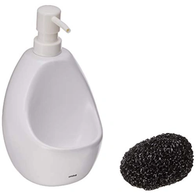 Umbra Joey, Matte Ceramic Liquid Soap Dispenser In White