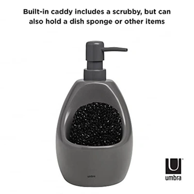 Umbra Joey, Matte Ceramic Liquid Soap Dispenser In Grey