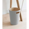 UMBRA , GREY WOODROW, 2 GALLON MODERN WOODEN TRASH CAN