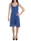 LAUREN RALPH LAUREN WOMENS SOLID MIDI COCKTAIL AND PARTY DRESS