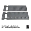 Umbra Peggy Kitchen Cupboard, Shelf And Drawer Organizer Tray In Grey