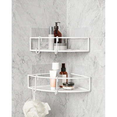 Umbra Cubiko Shower Bin Caddy Set In White