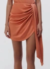 Simkhai Mae Draped Mini Skirt In Pink