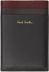 PAUL SMITH Black Color Band North & South Card Holder