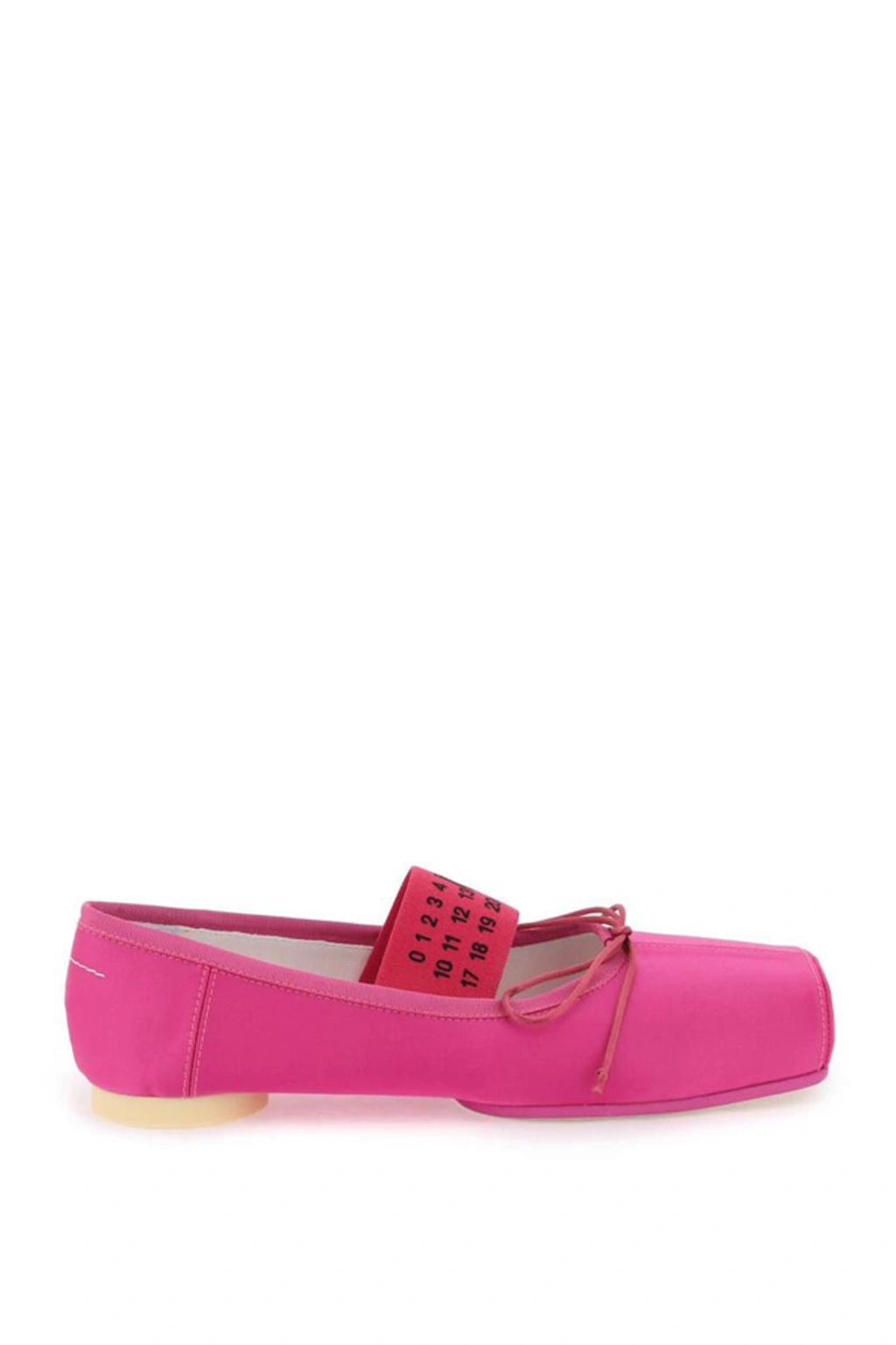 Mm6 Maison Margiela Logo-strap Ballet Flats In Pink | ModeSens