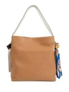 SAM EDELMAN Cleo Scarf Leather Hobo Bag,0400095100770