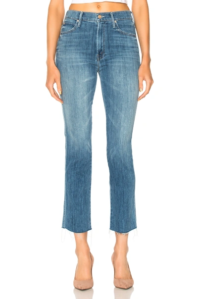 Mother Rascal Frayed Ankle Jeans In Lucky Strike