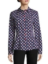 CARVEN Printed Button-Up Blouse,0400095102692