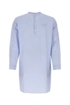 Prada Man Embroidered Poplin Shirt In Stripped