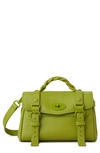 Mulberry Alexa Mini Leather Satchel Bag In Acid Green