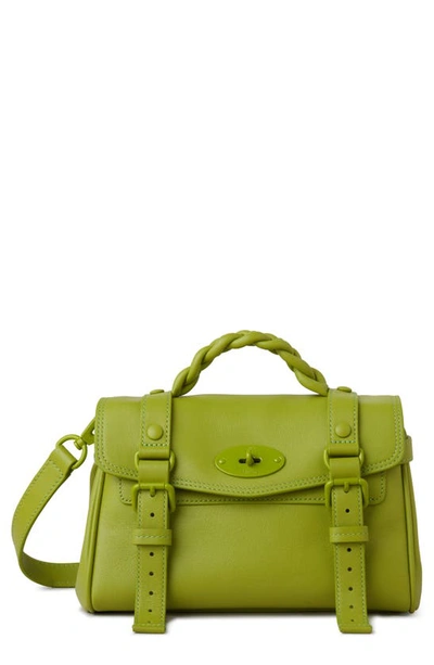 Mulberry Alexa Mini Leather Satchel Bag In Acid Green