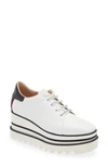 Stella Mccartney Sneak-elyse Platform Sneaker In White/ Black/ Plum