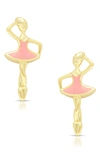 Lily Nily Kids' Ballerina Stud Earrings In Pink