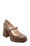 Charles David Vivianna Mary Jane Platform Pump In Brown Multi