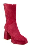 Charles David Verity Platform Boot In Deep Red