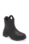 Moncler Ankle-height Boots With Textured Grip And Rugged Sole In Black
