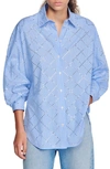 Sandro Janeiro Rhinestone-embellished Shirt In Sky_blue
