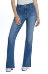 HINT OF BLU PATCH POCKET FLARE JEANS