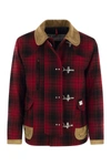 Fay 4 Hooks Jacket In Red/black