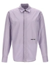 Helmut Lang Classic Cotton Regular Fit Button Down Shirt In Purple