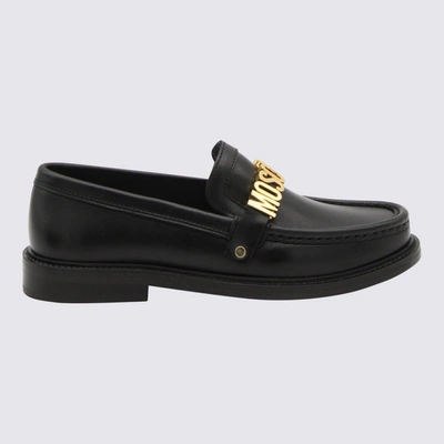 Moschino Men's Leather College Loafers In Black