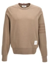 Thom Browne Man Dove Grey Cotton Sweatshirt In Beige