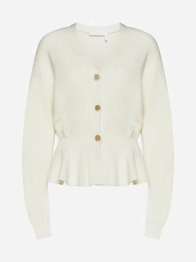 Chloé Cardigan In Iconic Milk