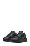 Nike Wmns Air Huarache Run Sneakers In Black/ Black/ Anthracite
