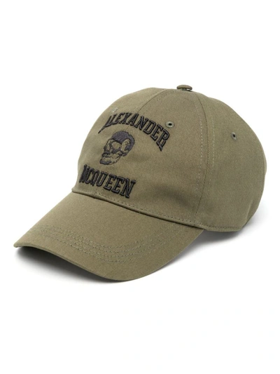 Alexander Mcqueen Embroidered-motif Baseball Cap In Light Brown