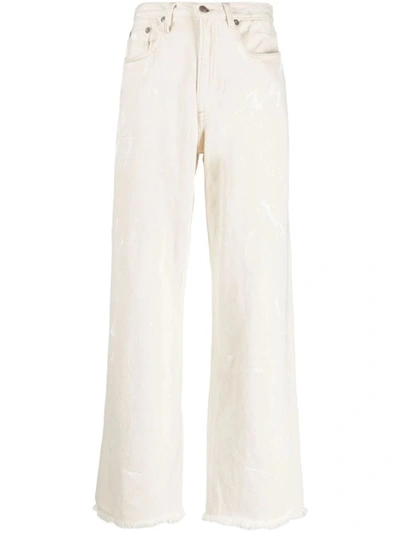 R13 Jeans In Koze Ecru White Paint