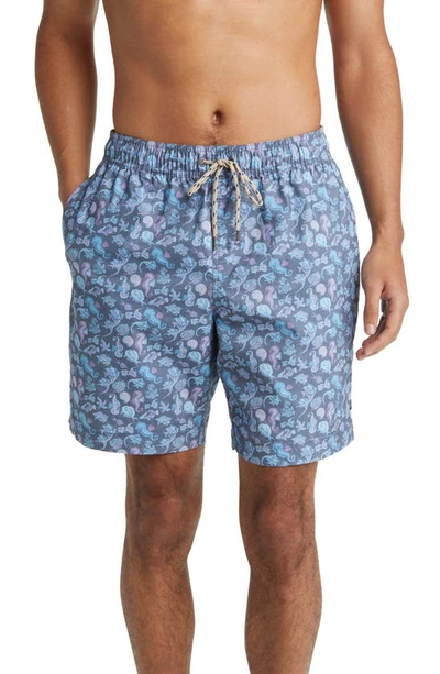 Rails Kian Drawstring 8.25 Printed Swim Trunks In Multi