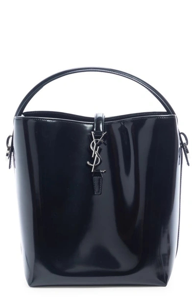 Saint Laurent Le 37 Leather Bucket Bag In Black
