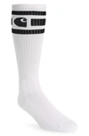 Carhartt Coast Tall Socks In White / Black
