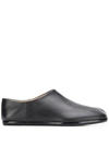 Maison Margiela Tabi Leather Slip-on Loafers In Black