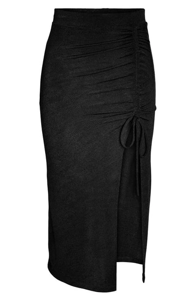 Noisy May Jordan Drawstring Ruched Skirt In Black