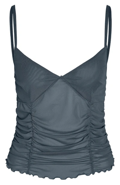 Noisy May Stormy Ruched Corset Camisole In Gray