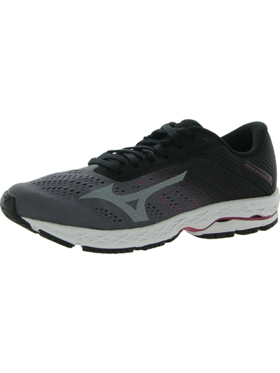 Mizuno Wave Shadow 3 Womens Sport Fitness Running Shoes In Black