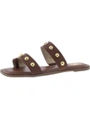 GBG LOS ANGELES RITSA WOMENS FAUX LEATHER STUDDED SLIDE SANDALS