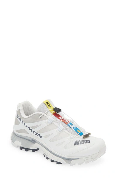 Salomon Xt-4 Og Fabric Trainers In White,ebony,lunar Rock