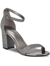 Bandolino Armory 2 Womens Open Toe Ankle Strap Heel Sandals In Silver