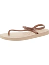 Havaianas Alpargatas Womens Flat Slip On Flip-flops In Pink