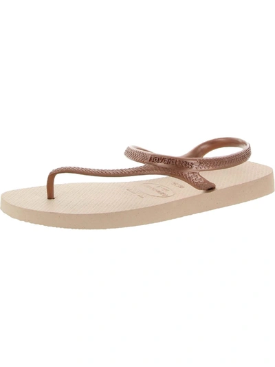 Havaianas Alpargatas Womens Flat Slip On Flip-flops In Multi