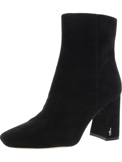 Sam Edelman Codie Womens Ankle Suede Booties In Black