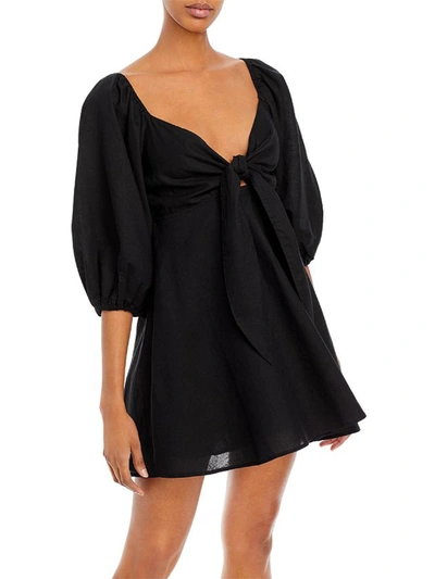 Charlie Holiday Sonny Womens Summer Short Mini Dress In Black