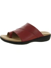 Trotters Regina  Womens Slip On Leather Slide Sandals In Pink