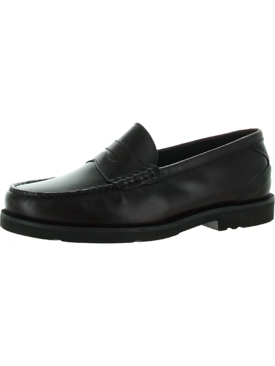 Rockport Modern Prep Mens Leather Lightweight Loafers In Black