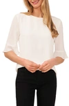 Cece Ruffle Cuff Blouse In New Ivory