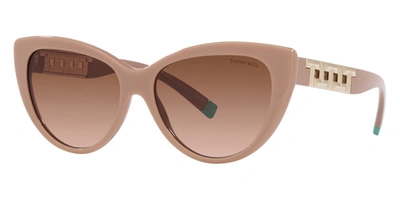 Tiffany & Co Tiffany Brown Gradient Cat Eye Ladies Sunglasses Tf4196f 83523b 56 In Brown / Gold / Nude