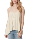 Jessica Simpson Gwen Womens Hi-low Button-down Tank Top In White